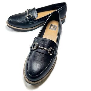 DV Dolce Vita Cedar Loafers Womens Size 10 Black Silver Bit Lug Sole Comfort NEW